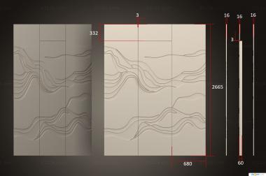 Geometrical panel (Panel, PGM_1004) 3D models for cnc