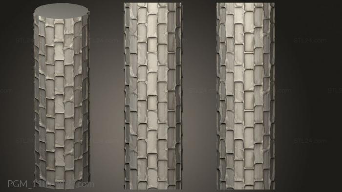 Geometrical panel (Texture Rollers Brick, PGM_1102) 3D models for cnc