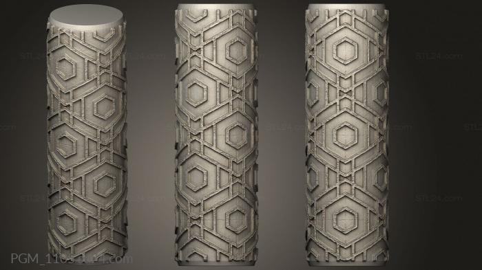 Geometrical panel (Texture Rollers Mosaic, PGM_1105) 3D models for cnc
