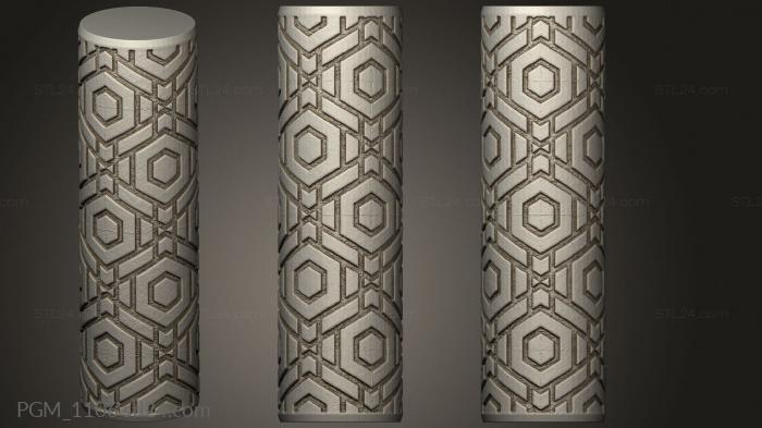 Geometrical panel (Texture Rollers Mosaic, PGM_1106) 3D models for cnc