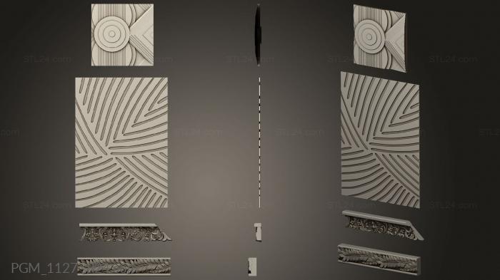 Geometrical panel (A set of models of panels and decors in the same style, PGM_1127) 3D models for cnc