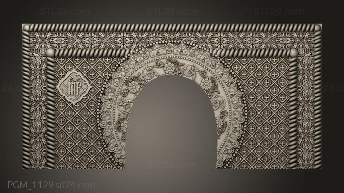 Geometrical panel (Carved salary for an icon, PGM_1129) 3D models for cnc