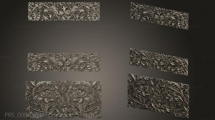 Floral panel (Floral pattern, PRS_0009) 3D models for cnc