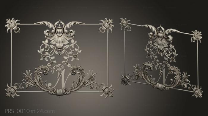 Floral panel (Decor, PRS_0010) 3D models for cnc