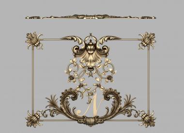 Floral panel (Decor, PRS_0010) 3D models for cnc