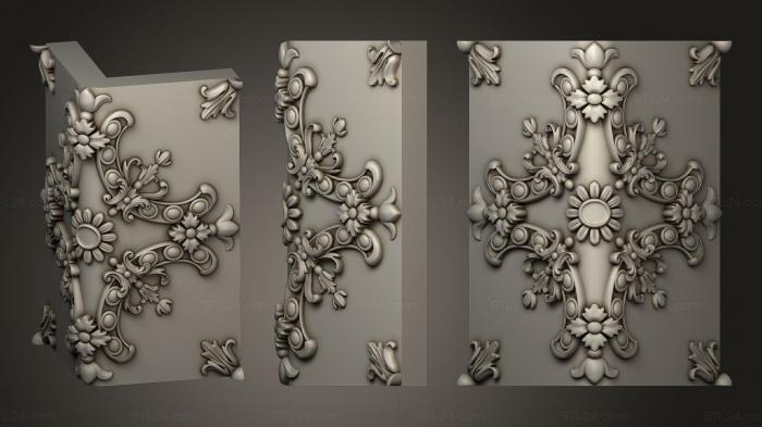 Square panels (Decorative overlays, PN_0333) 3D models for cnc