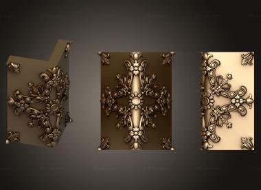 Square panels (Decorative overlays, PN_0335) 3D models for cnc