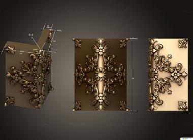 Square panels (Decorative overlays, PN_0335) 3D models for cnc