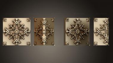 Square panels (Decorative overlays, PN_0335) 3D models for cnc