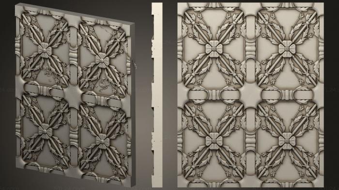 Square panels (Decorative overlays, PN_0338) 3D models for cnc