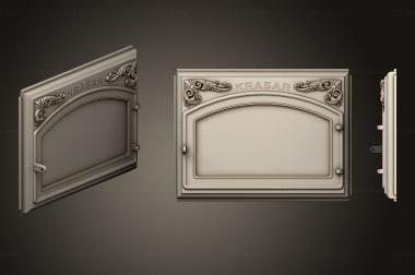 Square panels (Door with decorative elements, PN_0340) 3D models for cnc