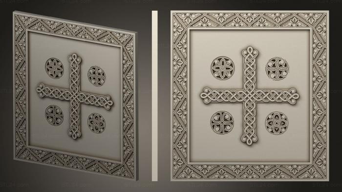 Square panels (Church panel, PN_0343) 3D models for cnc