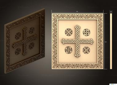 Square panels (Church panel, PN_0343) 3D models for cnc