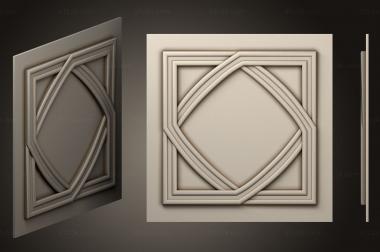 Square panels (Square panel interlacing in the form of a square, PN_0346) 3D models for cnc