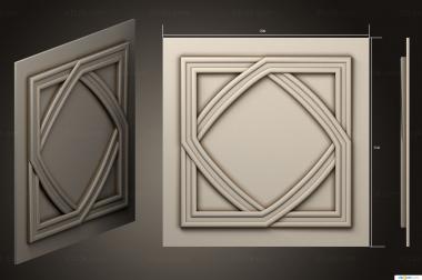 Square panels (Square panel interlacing in the form of a square, PN_0346) 3D models for cnc