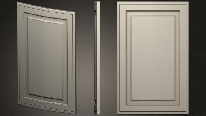 Square panels (Curved facade 2, PN_0347) 3D models for cnc