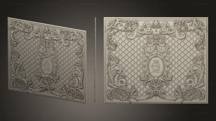 Square panels (Buddhist Altar Panel, PN_0359) 3D models for cnc
