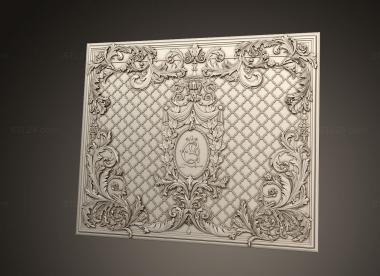 Square panels (Buddhist Altar Panel, PN_0363) 3D models for cnc