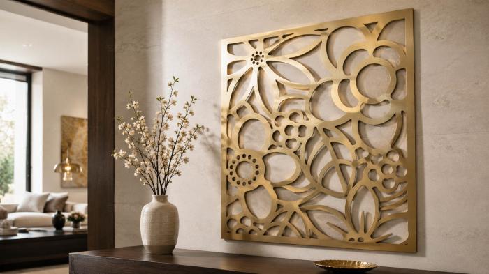2D panel (Floral canvas, P2D_0041) 3D models for cnc