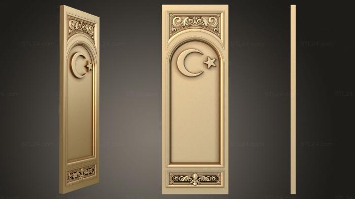 Church panel (Crescent panel, PC_0321) 3D models for cnc
