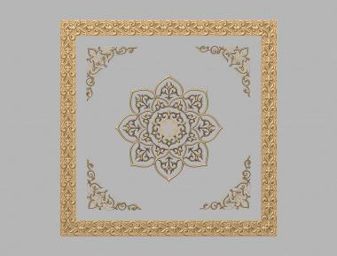 Church panel (Ceiling panel, PC_0323) 3D models for cnc