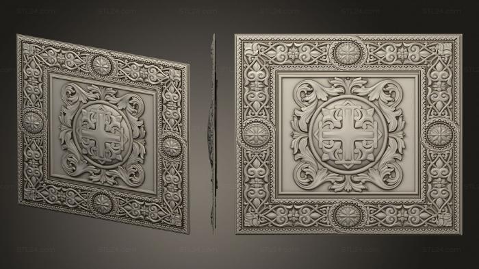 Church panel (Panel carved with decoration, PC_0337) 3D models for cnc