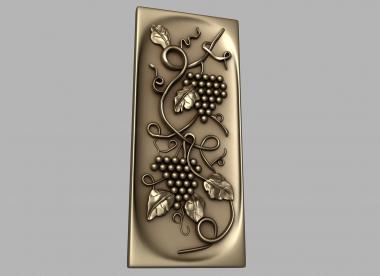 Church panel (Carving with decorative grapes on the facade of the kitchen, PC_0345) 3D models for cnc