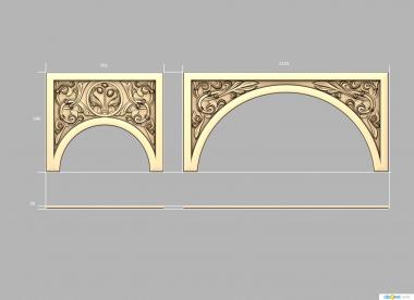 Church panel (Facade carving, PC_0354) 3D models for cnc