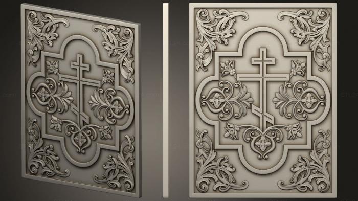 Панели церковные (Ажурная панель с крестом, PC_0359) 3D модель для ЧПУ станка