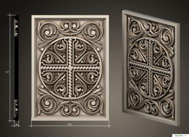 Панели церковные (Жертвенник византийский стиль, PC_0360) 3D модель для ЧПУ станка