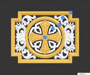 Church panel (Iconostasis gorod Plast2, PC_0362) 3D models for cnc