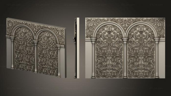 Church panel (Option 2 of the IKN 0018 element, PC_0363) 3D models for cnc