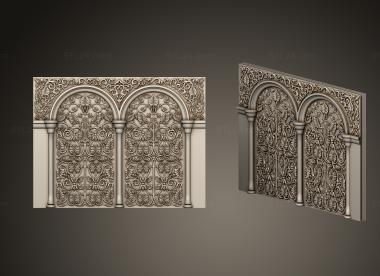 Church panel (Option 2 of the IKN 0018 element, PC_0363) 3D models for cnc