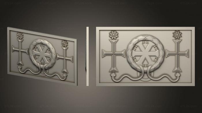 Church panel (Panel with decoration, PC_0371) 3D models for cnc