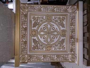 Church panel (Throne with concave relief pattern, PC_0375) 3D models for cnc