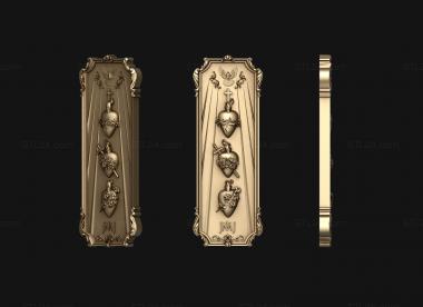 Church panel (Panel with dove rose lily crown of thornsstl1, PC_0379) 3D models for cnc