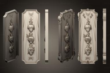 Church panel (Panel with dove rose lily crown of thornsstl2, PC_0380) 3D models for cnc