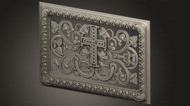 Church panel (Panel with a cross in the center, PC_0384) 3D models for cnc