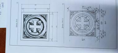 Church panel (Rosette with a cross, PC_0387) 3D models for cnc