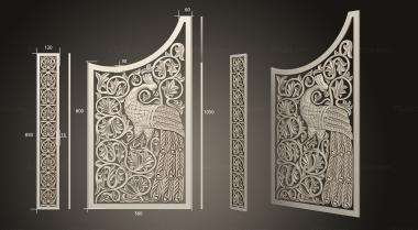 Church panel (Carved column and side wall, PC_0400) 3D models for cnc