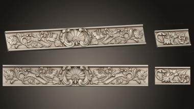 Horisontal panel (Carved panel, PG_0362) 3D models for cnc