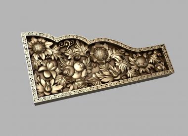 Horisontal panel (Buddhist altar side fragment, PG_0367) 3D models for cnc