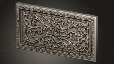 Horisontal panel (Panel with decorations, PG_0375) 3D models for cnc