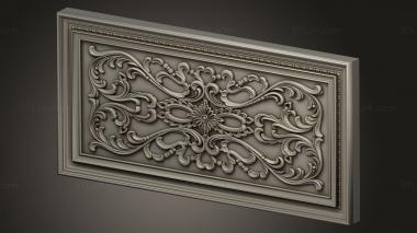 Horisontal panel (Panel with decorations, PG_0395) 3D models for cnc