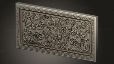 Horisontal panel (Panel with decorations, PG_0398) 3D models for cnc