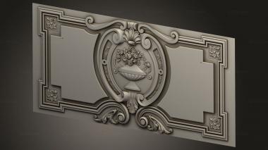 Horisontal panel (Carved panel on the stairs, PG_0400) 3D models for cnc