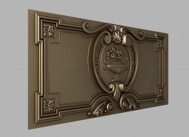 Horisontal panel (Carved panel on the stairs, PG_0400) 3D models for cnc