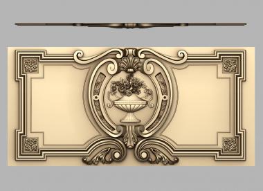 Horisontal panel (Carved panel on the stairs, PG_0400) 3D models for cnc