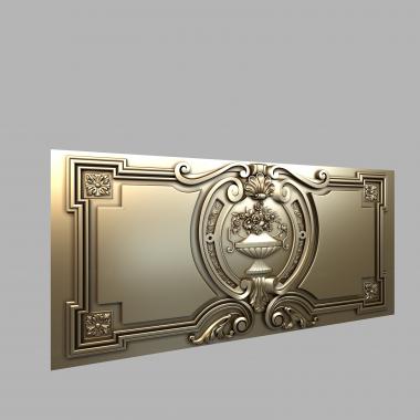 Horisontal panel (Carved panel on the stairs, PG_0400) 3D models for cnc