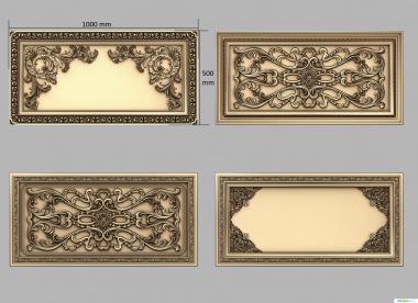 Horisontal panel (Front side of the chest, PG_0402) 3D models for cnc